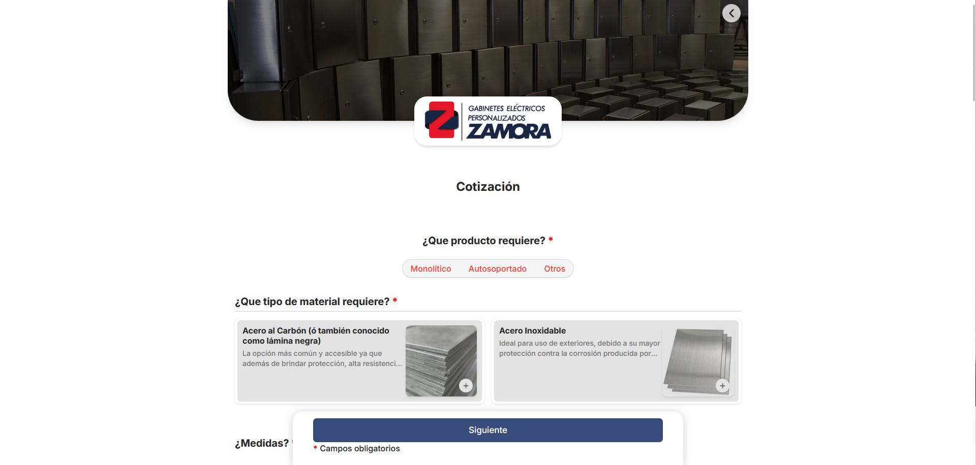 Cotizador Gabinetes Zamora